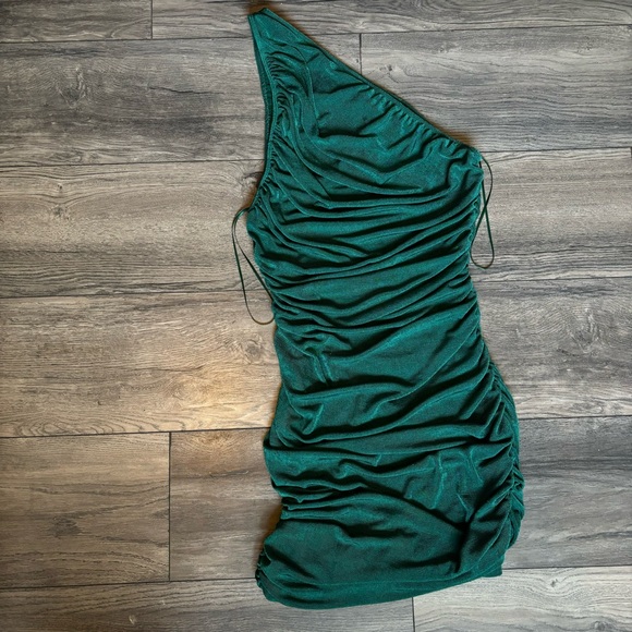 Princess Polly Goddess Minidress Forest Green Size US 6 NWT - Picture 6 of 9